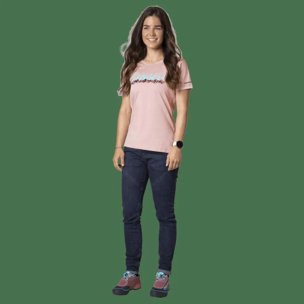 Graphic Cotton T-Shirt Damen